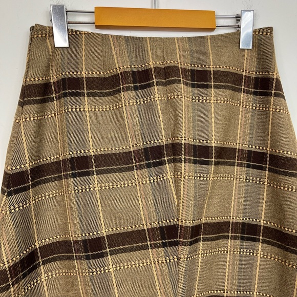 Vintage Jessica Plaid A Line Fringe Skirt Sz 29 - Picture 3 of 10